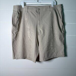 Hang Ten Men’s Flat Front Shorts Sz 38 Tan